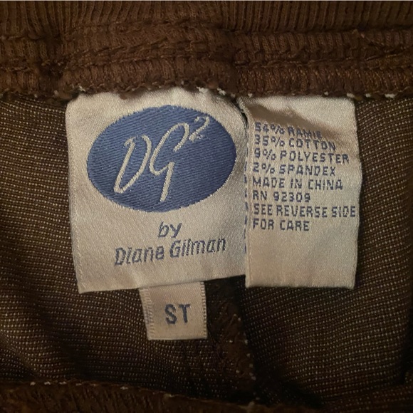 DG2 by Diane Gilman Brown Denim Bootcut Sailor Style Jeggings, Size ST - Picture 13 of 13
